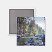 Merced River | Nationaal park Yosemite op Sunrise Magneet (Voorkant / Achterkant)