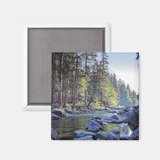 Merced River | Nationaal park Yosemite op Sunrise Magneet (Voorkant / Achterkant)