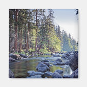 Merced River | Nationaal park Yosemite op Sunrise Magneet (Voorkant)