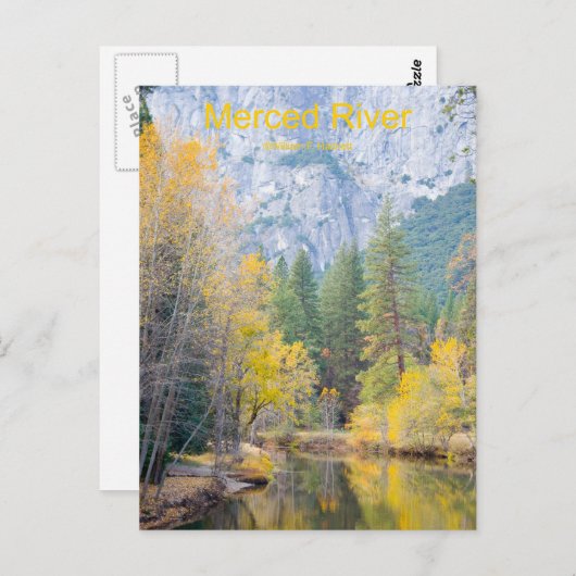 Merced River November Yosemite Nederland Producten Briefkaart (Voorkant / Achterkant)