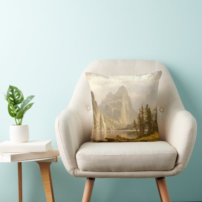 Merced River-Yosemite Valley, Albert Bierstadt Kussen (Stoel)