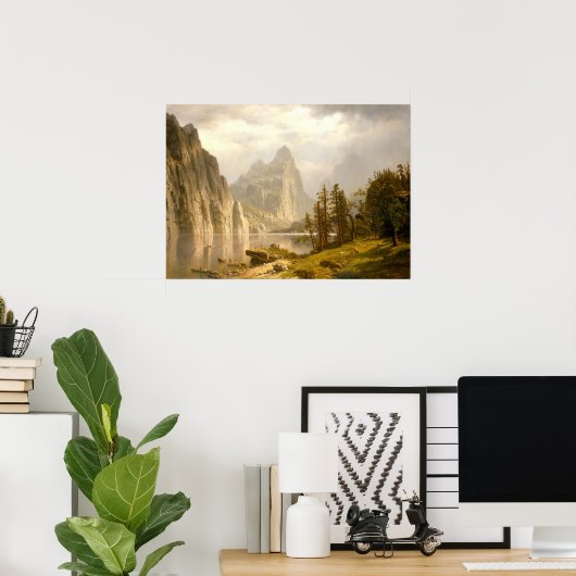Merced River-Yosemite Valley, Albert Bierstadt Poster (Thuiskantoor)