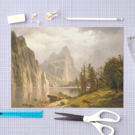Merced River-Yosemite Valley, Albert Bierstadt Tissuepapier (Craft)