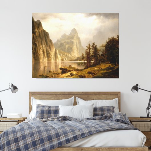 Merced River Yosemite Valley Canvas Afdruk (Insitu (Slaapkamer))
