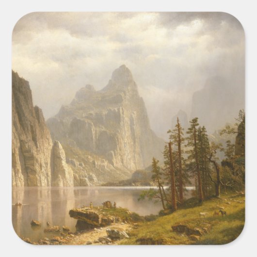 Merced River, Yosemite Valley Vierkante Sticker (Voorkant)
