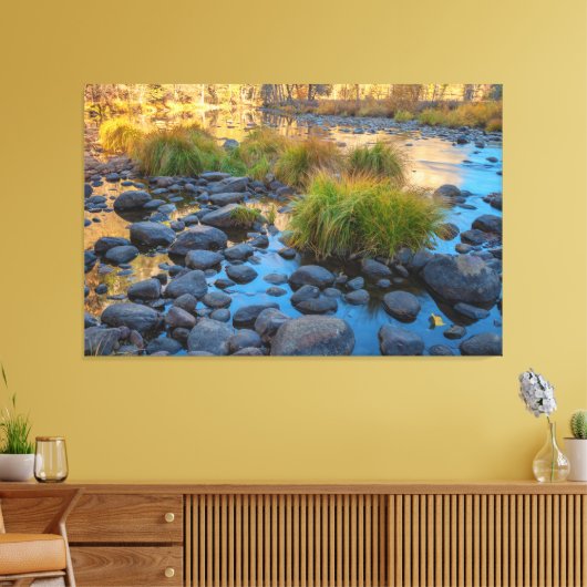 Merced Riverbed Canvas Afdruk (Insitu (Woonkamer))