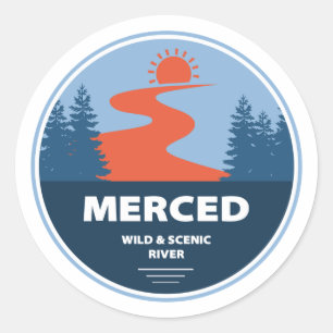 Merced Wilde and Schilderachtig River California Ronde Sticker