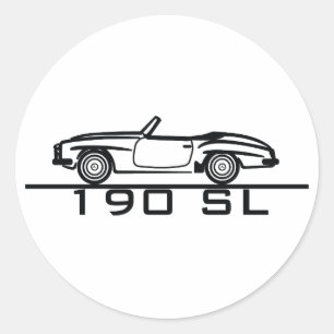 Mercedes 190 SL Type 121 Ronde Sticker