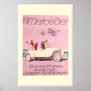 Mercedes 1914 Vintage Stijl Klassieke Auto Poster