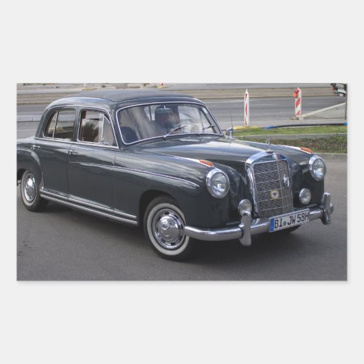 Mercedes 220 S Rechthoekige Sticker (Voorkant)