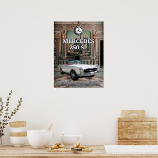 Mercedes 250 SL Poster