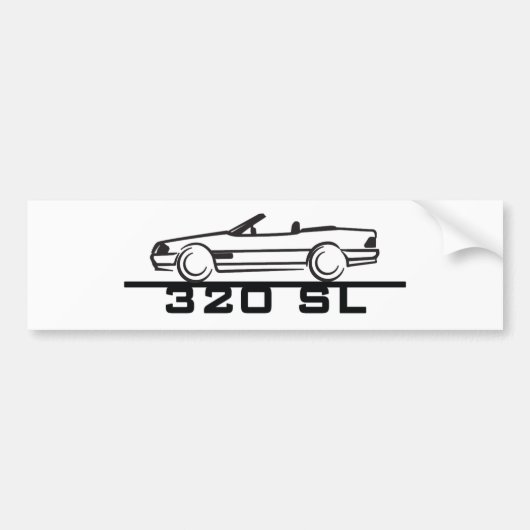 Mercedes 320 SL Type 129 Bumpersticker (Voorkant)