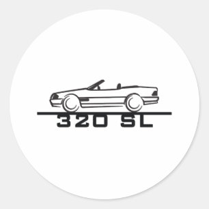 Mercedes 320 SL Type 129 Ronde Sticker