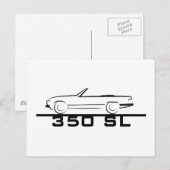 Mercedes 350 SL Type 107 Briefkaart (Voorkant / Achterkant)