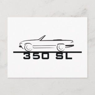 Mercedes 350 SL Type 107 Briefkaart