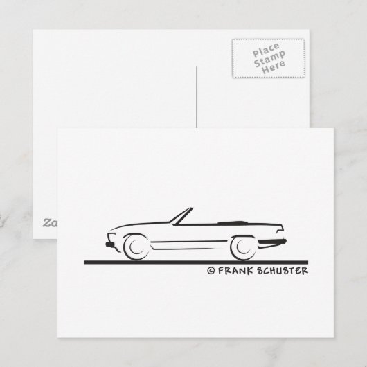 Mercedes 450 SL Type 107 Briefkaart (Voorkant / Achterkant)