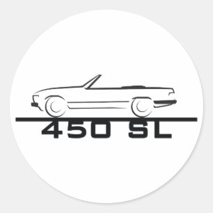 Mercedes 450 SL Type 107 Ronde Sticker