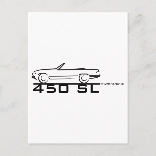 Mercedes 450SL Briefkaart (Voorkant)