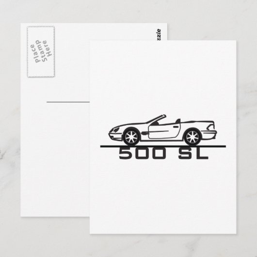 Mercedes 500 SL Type 230 Briefkaart (Voorkant / Achterkant)