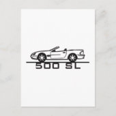 Mercedes 500 SL Type 230 Briefkaart (Voorkant)