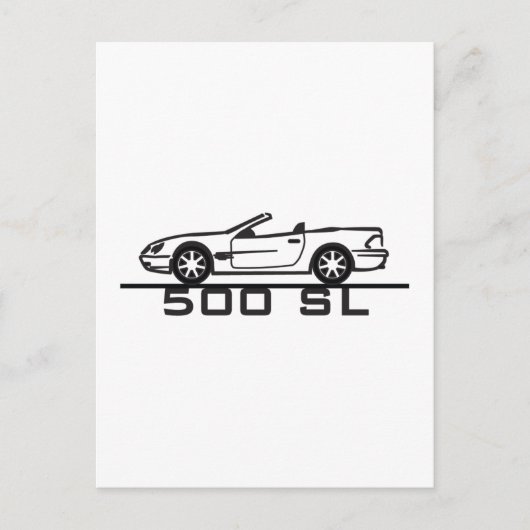 Mercedes 500 SL Type 230 Briefkaart (Voorkant)