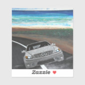 Mercedes aan de kust sticker (Vel)