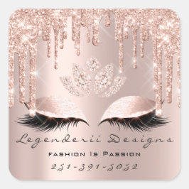 Mercedes Beauty Lashes Lotus Hartelijk dank Vierkante Sticker