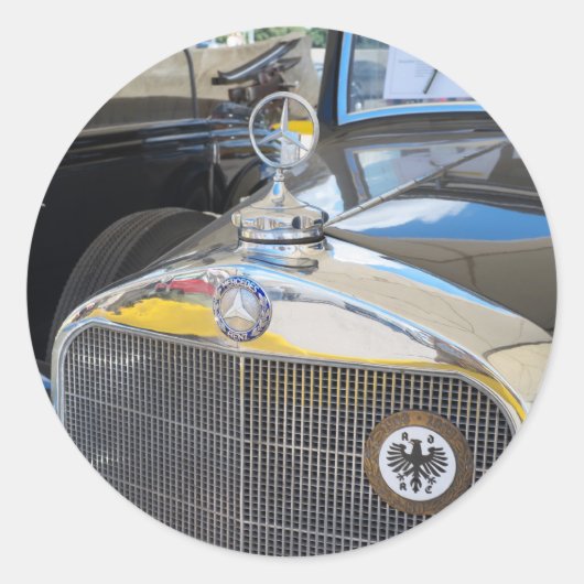 Mercedes-Benz 260D. 's Werelds eerste dieselauto. Ronde Sticker (Voorkant)