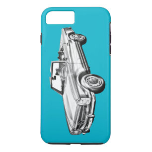 Mercedes Benz 280 SL Cabriolet Auto Illustratie iPhone 8/7 Plus Hoesje