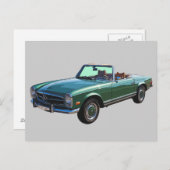 Mercedes Benz 280 SL Converteerbaar Briefkaart (Voorkant / Achterkant)