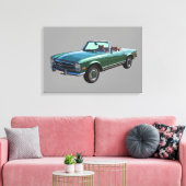 Mercedes Benz 280 SL Converteerbaar Canvas Afdruk (Insitu (Woonkamer))