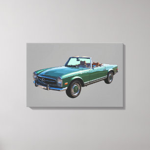 Mercedes Benz 280 SL Converteerbaar Canvas Afdruk