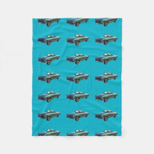 Mercedes Benz 280 SL Converteerbaar Fleece Deken (Voorkant)