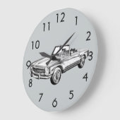 Mercedes Benz 280 SL Converteerbaar Illustratie Grote Klok (Hoek)