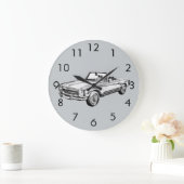 Mercedes Benz 280 SL Converteerbaar Illustratie Grote Klok (Huis)