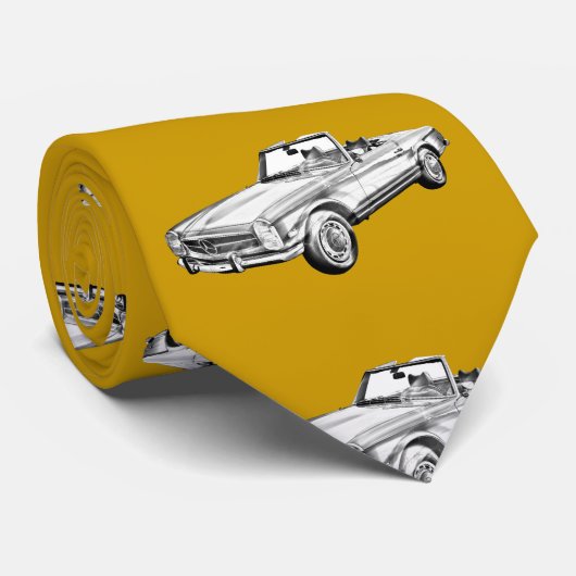 Mercedes Benz 280 SL Converteerbaar Illustratie Stropdas (Opgerold)