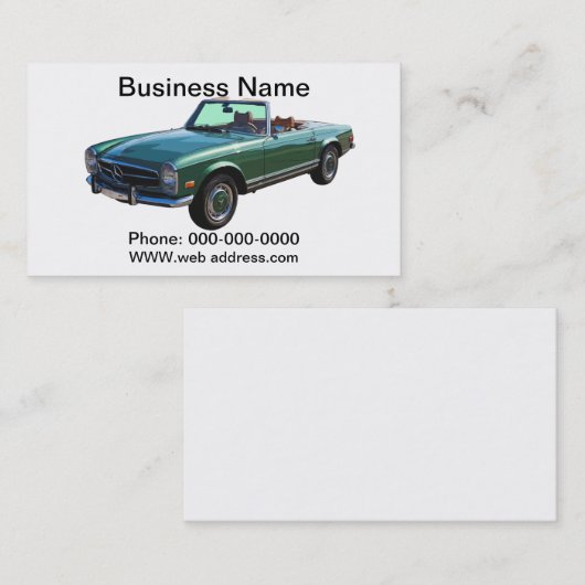 Mercedes Benz 280 SL Converteerbaar Visitekaartje (Voorkant / Achterkant)