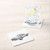 Mercedes Benz 280 SL Converteerbare Car Illustrati Kartonnen Onderzetters (Insitu)