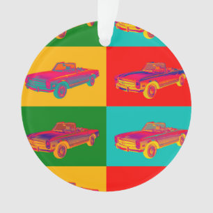 Mercedes Benz 280 SL Converteerbare Pop Art Ornament