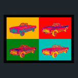 Mercedes Benz 280 SL Converteerbare Pop Art Poster<br><div class="desc">Colorful Mercedes Benz 280 SL Converteerbaar luxe pop art afbeelding.</div>