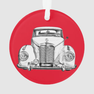 Mercedes Benz 300 Luxe Klassieke Auto Illustratie Ornament