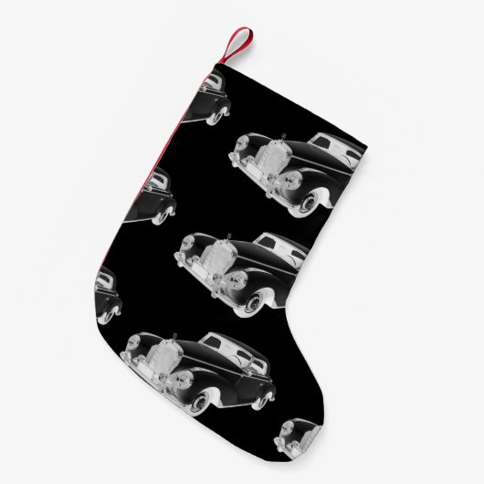 Mercedes Benz 300 Luxury Car Art Kleine Kerstsok (Voorkant (Hangend))