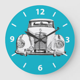 Mercedes Benz 300 Luxury Car Illustration Grote Klok