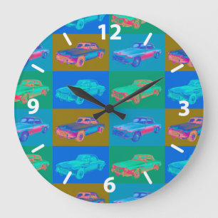 Mercedes Benz 300 sl Auto Pop Art Grote Klok