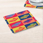 Mercedes Benz 300 SL Converteerbare Pop Art Kartonnen Onderzetters (Schuin)