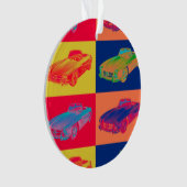 Mercedes Benz 300 SL Converteerbare Pop Art Ornament (voorkant)