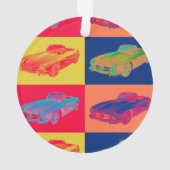 Mercedes Benz 300 SL Converteerbare Pop Art Ornament (achterkant)