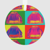 Mercedes Benz 300 SL Converteerbare Pop Art Ornament (achterkant)