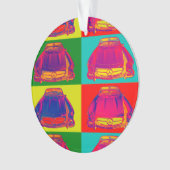 Mercedes Benz 300 SL Converteerbare Pop Art Ornament (voorkant)