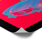 Mercedes Benz 300 SL Converteerbare Pop Art Poster (Hoek)
